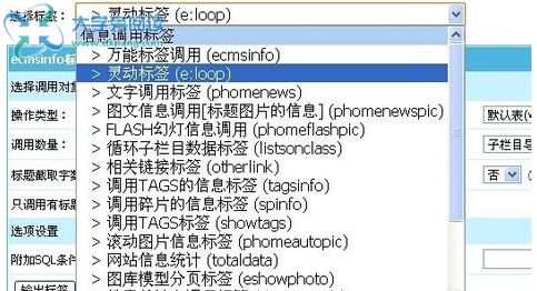 帝国cms实现首页用灵动标签调用文章内容的方法